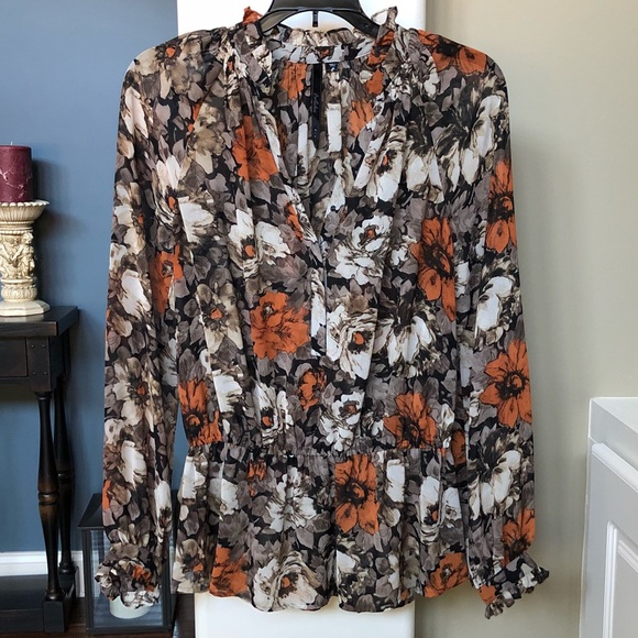 Bellatrix Floral Blouse with elastic waist (SM) - Picture 4 of 8